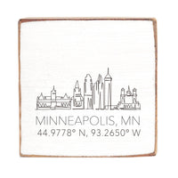 Minneapolis MN Skyline Coordinates Block