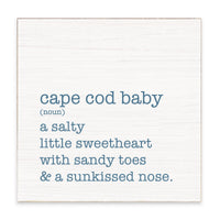 Cape Cod Baby Definition Block Sign