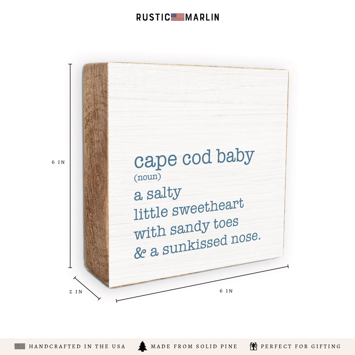 Cape Cod Baby Definition Block Sign