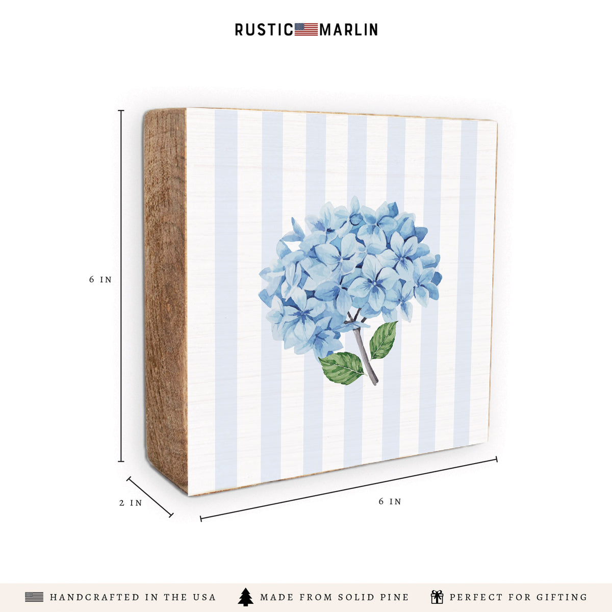 Blooming Hydrangea Block Sign