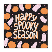 Ghosts Happy Spooky Season Block Sign