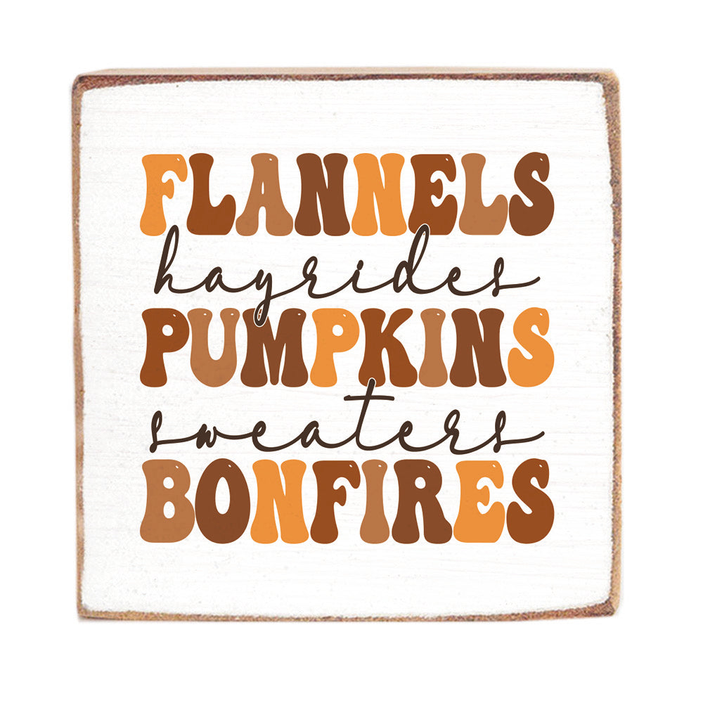Fall Essentials Wood Block