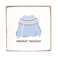 Fair Isle Sweater Weather Wood Block