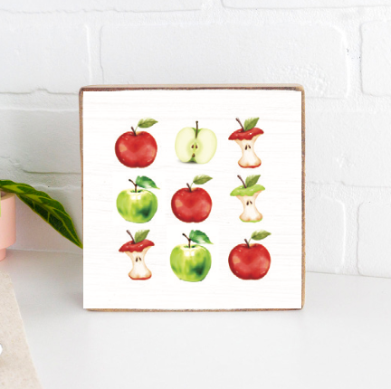 Vintage Apple Wood Block