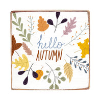 Hello Autumn Wood Block