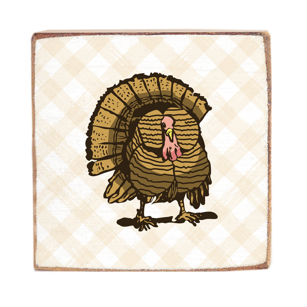 Vintage Tom Turkey Wood Block