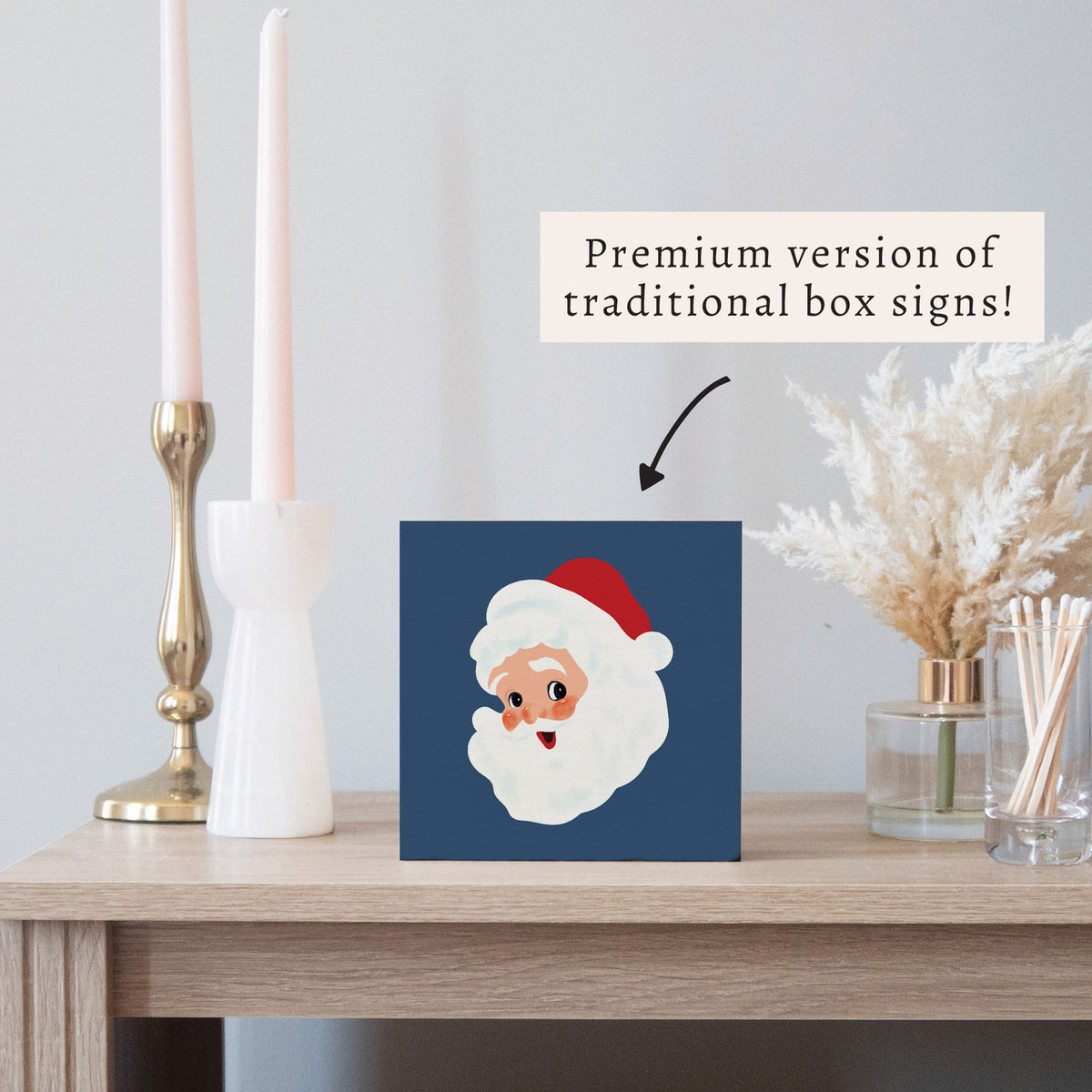 Santa Block Sign