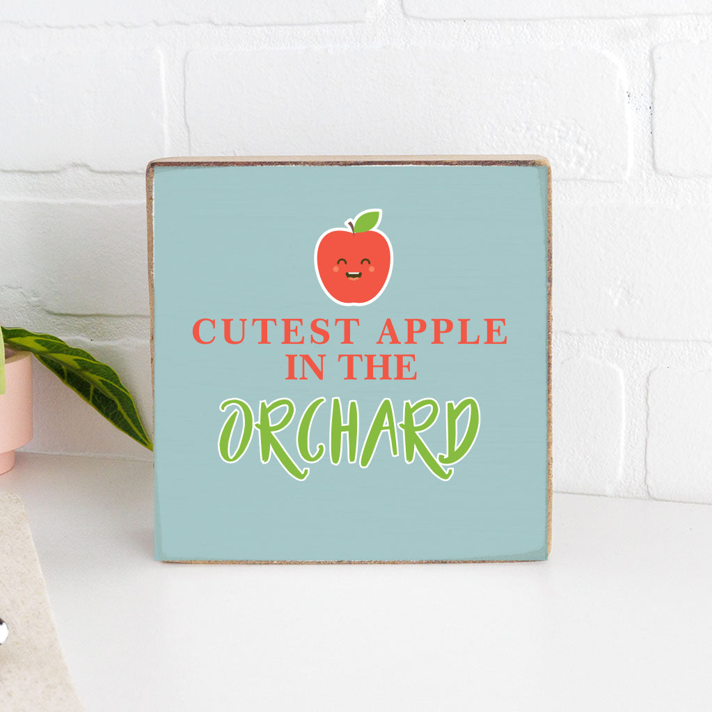 Cutest Apple Decorative Wooden Block