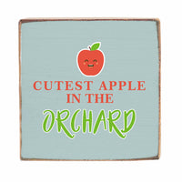 Cutest Apple Wood Block
