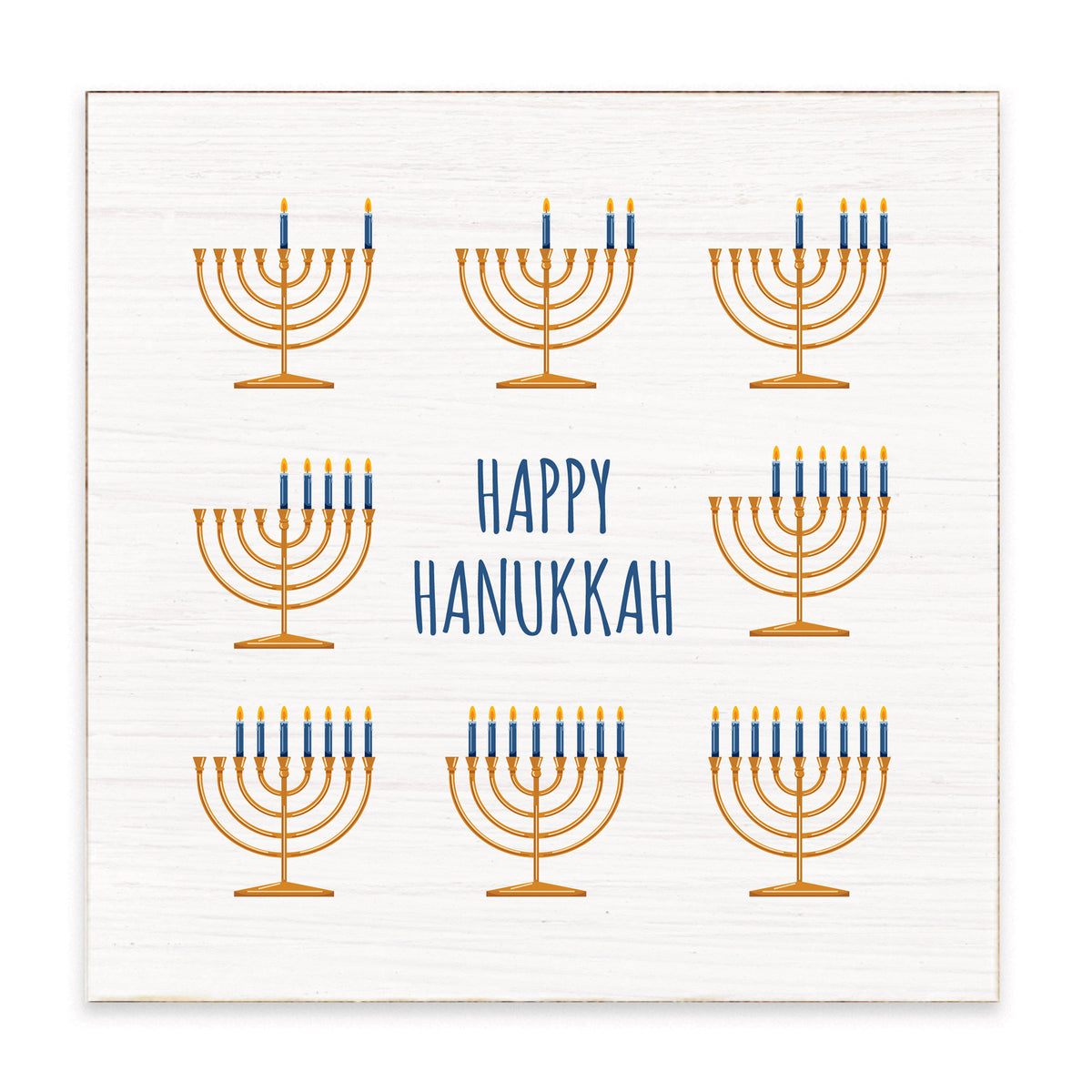 Happy Hanukkah Block Sign