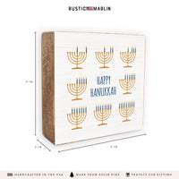 Happy Hanukkah Block Sign