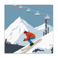 Bluebird Ski Day Block Sign