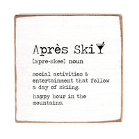 Apres Ski Definition Wood Block