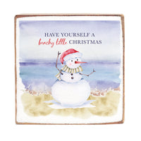 Have A Beachy Little Christmas Block Sign
