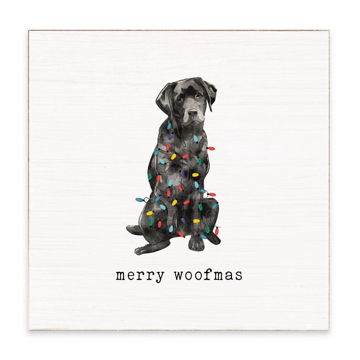 Merry Woofmas Dog Block Sign