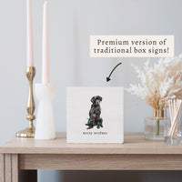Merry Woofmas Dog Block Sign