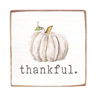 Thankful Pumpkin Wood Block