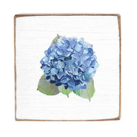 Watercolor Hydrangea Wood Block
