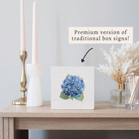 Watercolor Hydrangea Block Sign