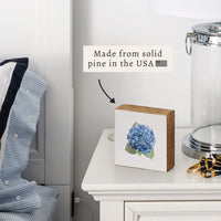 Watercolor Hydrangea Block Sign