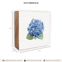 Watercolor Hydrangea Block Sign