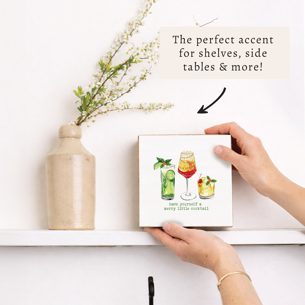 Have Yourself A Merry Little Cocktail Block Sign