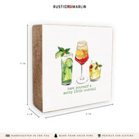 Have Yourself A Merry Little Cocktail Block Sign