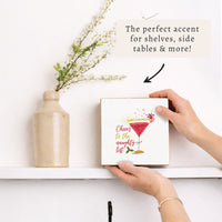 Cheers To The Naughty List Block Sign