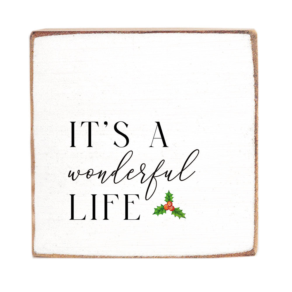 It's a Wonderful Life Wood Block