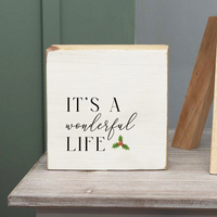It's a Wonderful Life Wood Block