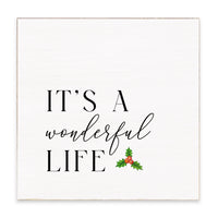 It's a Wonderful Life Block Sign
