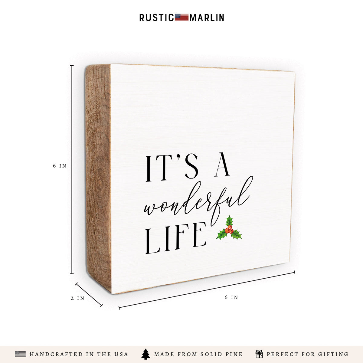 It's a Wonderful Life Block Sign