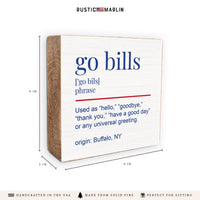 Go Bills Definition Block Sign