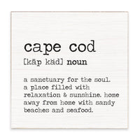Cape Cod Definition Block Sign