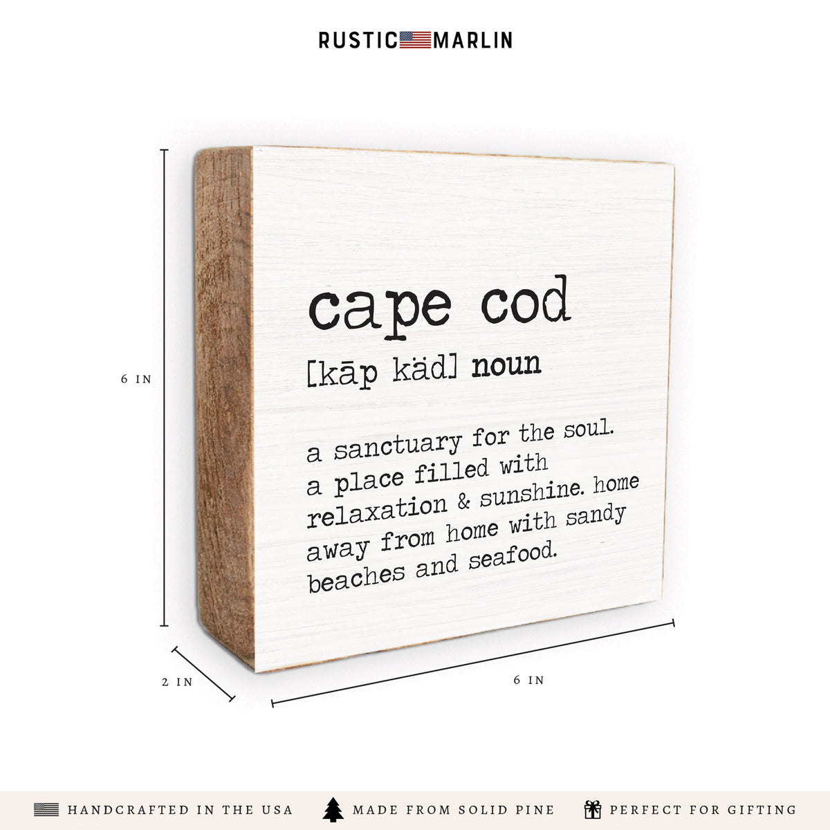Cape Cod Definition Block Sign