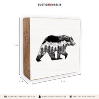 Mountains Bear Block Sign