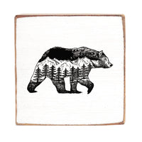 Mountains Bear Block Sign
