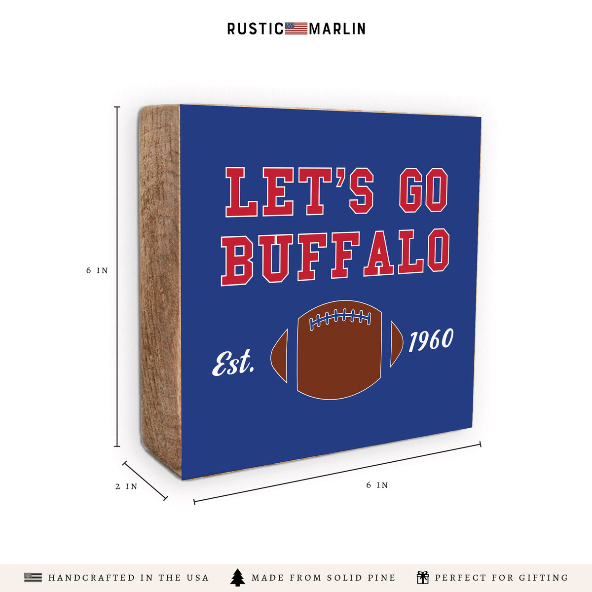Buffalo Let's Go Block Sign