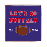 Let's Go Buffalo 1960 Wood Block