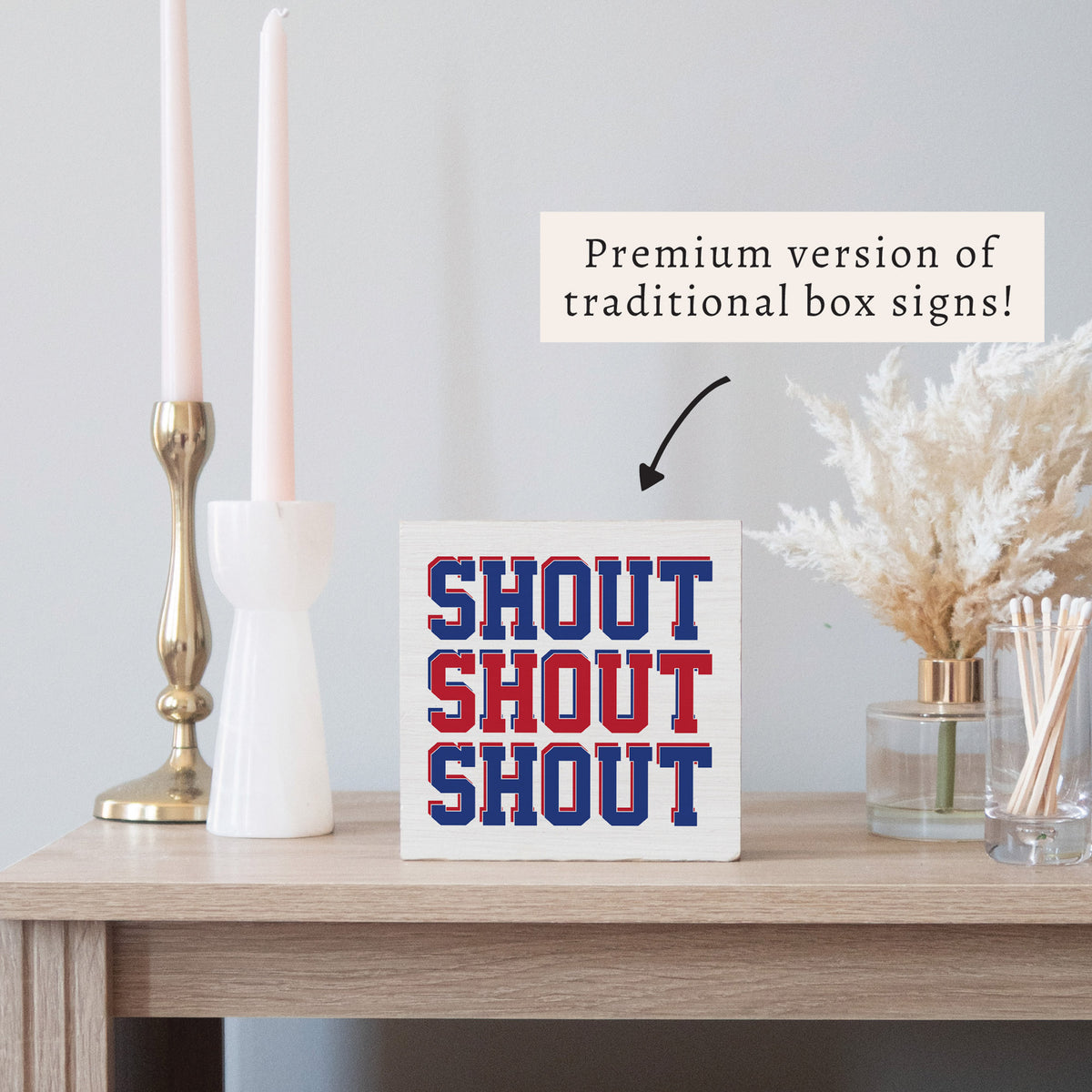 Buffalo Shout Block Sign