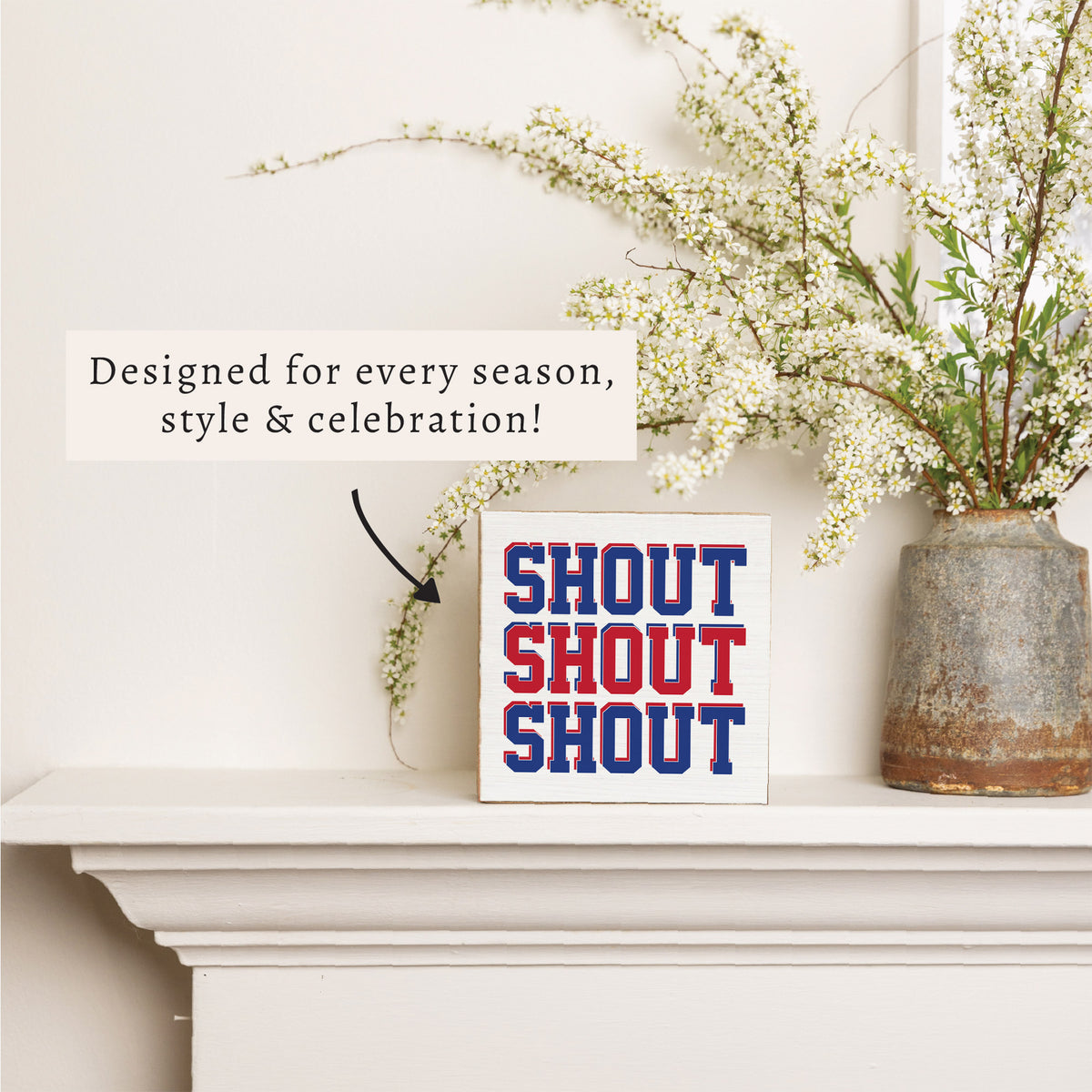 Buffalo Shout Block Sign