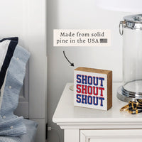 Buffalo Shout Block Sign