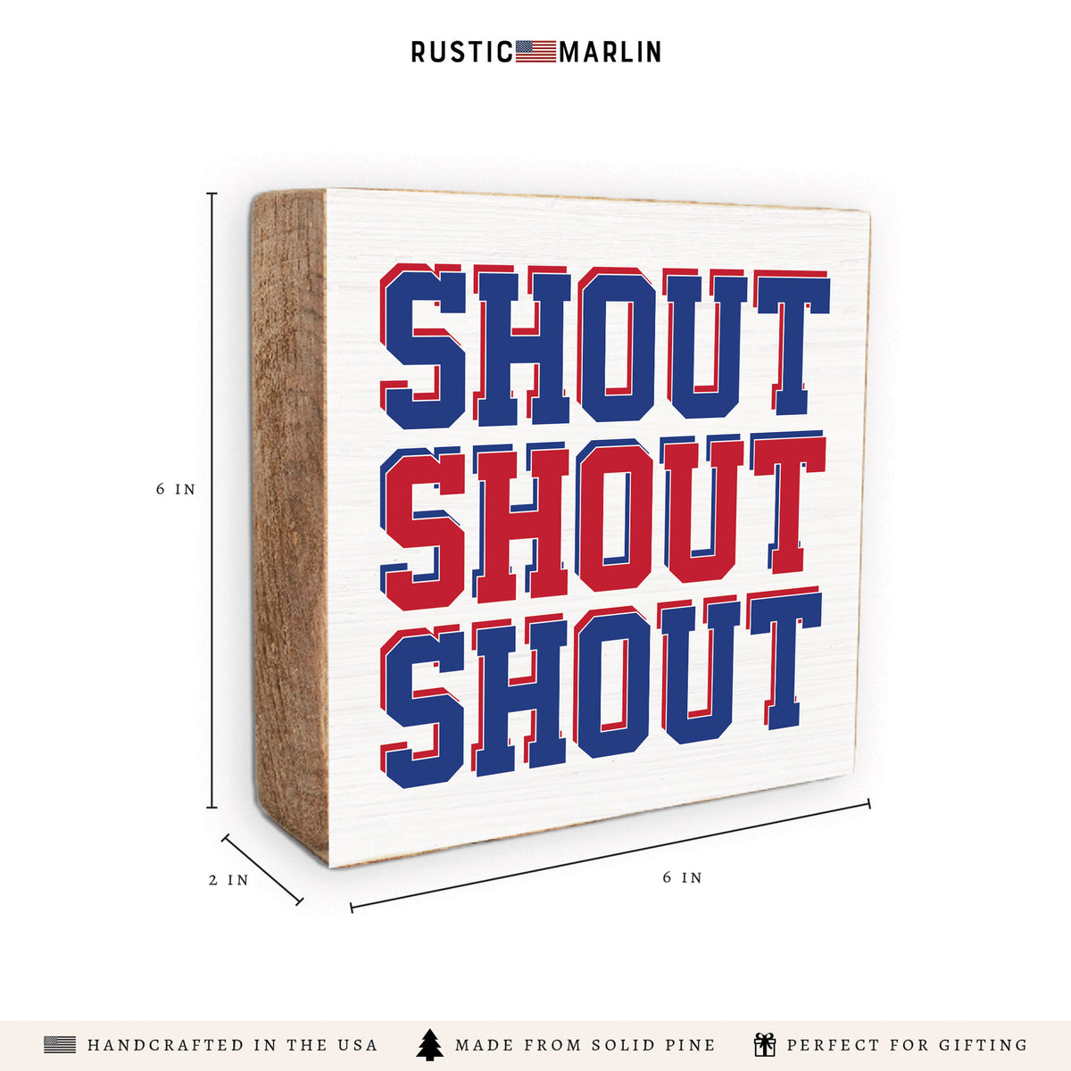 Buffalo Shout Block Sign
