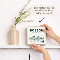 Boston Skyline Ducklings Block Sign