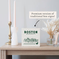 Boston Skyline Ducklings Block Sign