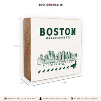 Boston Skyline Ducklings Block Sign