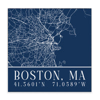 Boston City Grid Coordinates Block Sign