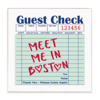 Boston Guest Check Block Sign
