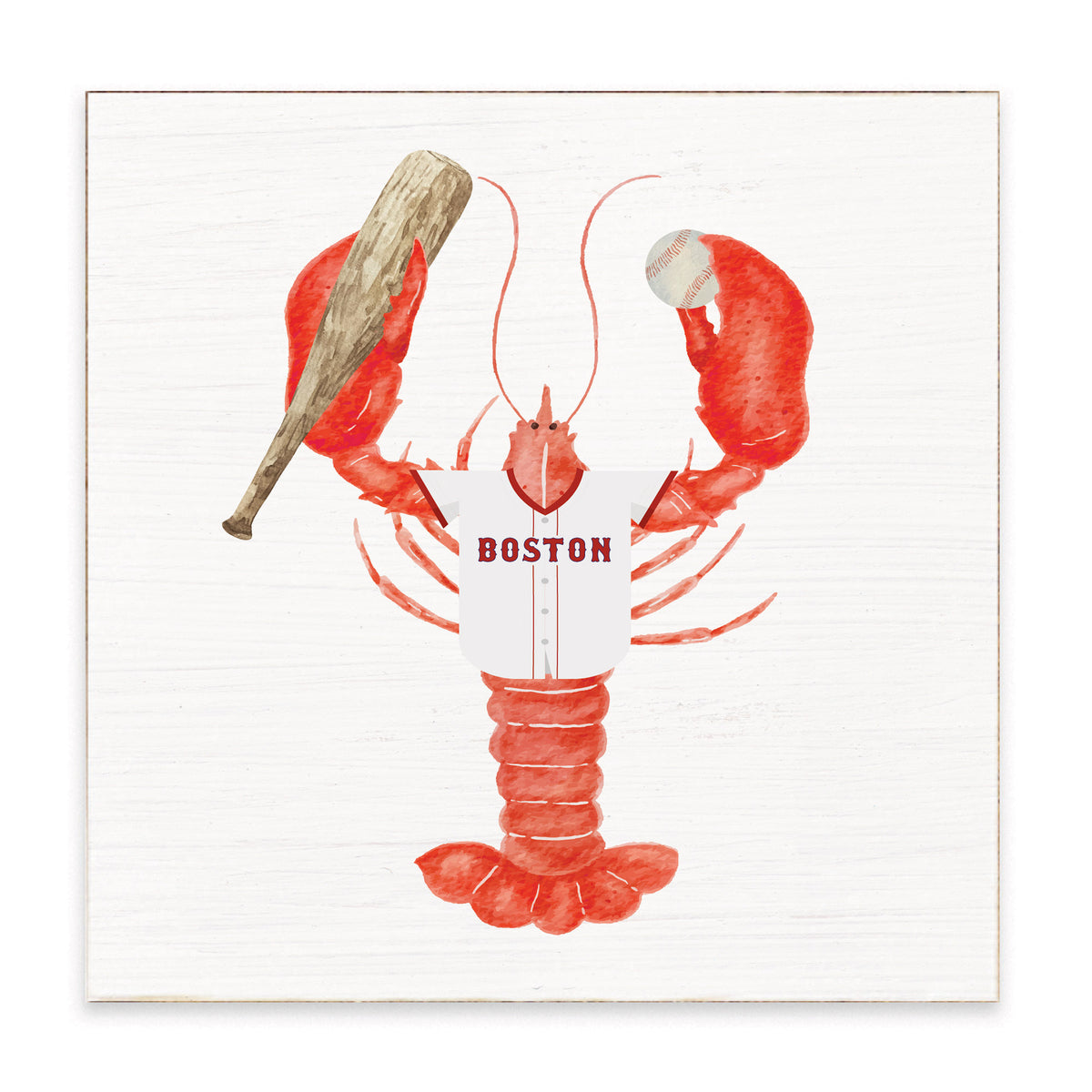 Boston Baseball Lobster Block Sign