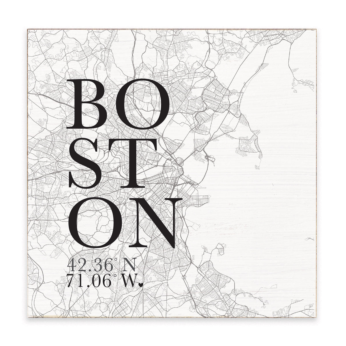 Boston City Grid Block Sign
